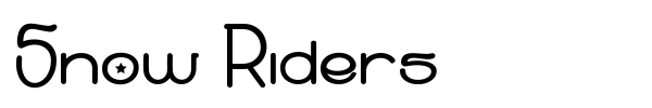 Snow Riders font preview